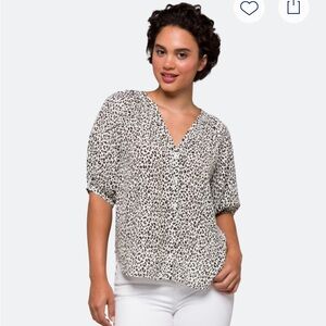 Lush Edith Button Down Blouse